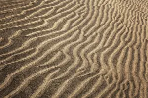 Wavy Sand Patterns Prints: Structures in the sand, dunes of Maspalomas