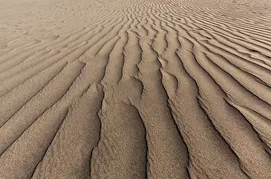 Wavy Sand Structure Prints: Structures in the sand, dunes of Maspalomas