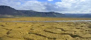Icelandic Structure Patterns Prints: Structures in the sand, Rauoasandur
