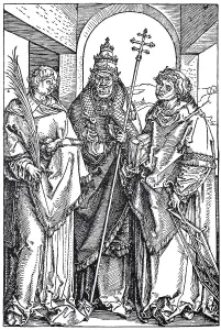 Renaissance Art Germany Prints: St.Stephen, St.Sixtus and St.Lawrence