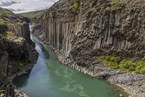 Icelandic Countryside Scenery Prints: Studlagil Canyon, basalt columns