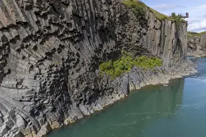 Icelandic Volcanic Rock Formations Prints: Studlagil Canyon, basalt columns