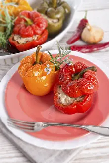 Vegetarian Meal Prints: Stuffed peppers with rice