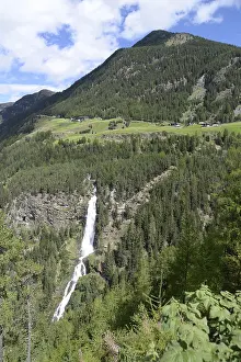 Central Europe Mountain Landscapes Prints: Stuibenfall, waterfall, cascade