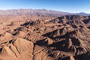 Clear Blue Sky View Prints: Stunning aerial view of the dramatic