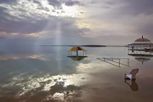Water Surface Reflection Photography Prints: A stunning visual effect on the Dead Sea