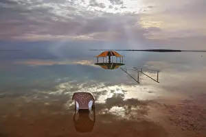 Saline Lake Photography Prints: A stunning visual effect on the Dead Sea