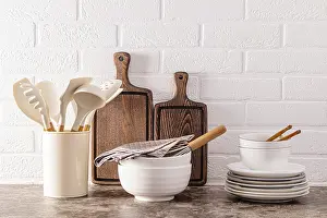 Modern Kitchen Background Prints: Stylish modern kitchen background