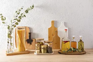 Modern Kitchen Background Prints: Stylish modern kitchen background