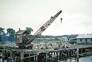 Timber Loading Point Print, Essequibo River, Guyana