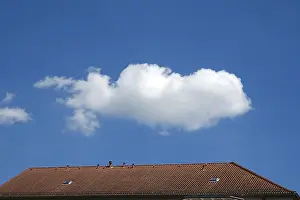 Desolate German Countryside Prints: Summer cloudy sky, Germany