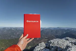 Mountain Peak Photography Prints: Summit book, At the summit of the Guffert