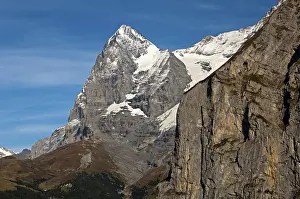 Snow Capped Mountain Peaks Prints: Summit of Eiger Mountain, Murren