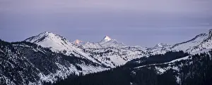 Evening Sun In The Alps Prints: Summit of Grossglockner at sunset in winter