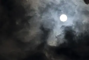 Deserted Cloudy Sky Prints: Sun behind clouds