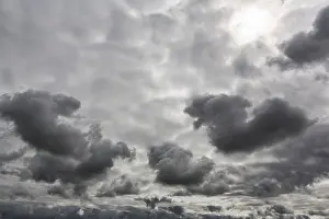 Northern Europe Landscape Photos Prints: Sun shining through gap in clouds