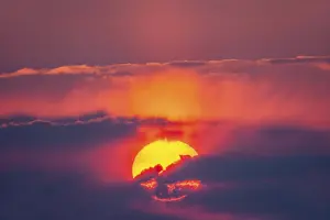 Evening Sun Photography Prints: Sun, sunset, clouds
