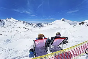 Mountainous Region Austria Prints: Sunbathers at the Gaiskarferner