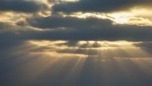 Sunbeams Through Clouds Prints: Sunbeams shining through clouds