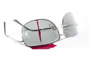 Isolated White Studio Shot Prints: Sunglasses on white background and bleeding