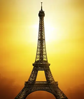 Old Town Paris Photography Prints: Sunny Eiffel Tower
