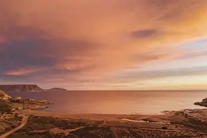 Aerial Landscape Photo Spain Prints: Sunrise at the beach El Playazo