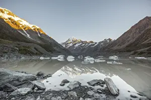 Blue Sky Reflections Prints: Sunrise, reflection in Hooker Lake