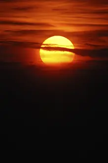 Cloudy Evening Atmosphere Prints: Sunset