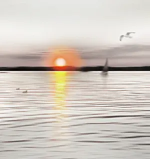 Long Exposure Photography Prints: Sunset, artistically distorted, motion blur