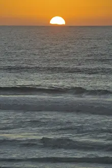 Uninhabited Coastline Spain Prints: Sunset on the Atlantic Ocean, El Cotillo