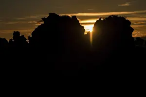 Prints of Sunset, backlight, lava formations, volcanic rock, cooled lava flow, Dimmuborgir, Myvatn or Myvatn, Iceland Sunset, backlight, lava formations, volcanic rock, cooled lava flow, Dimmuborgir Myvatn Prints: Icelandic Landscape Print: Sunset over Dimmuborgir