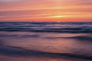 German Baltic Sea Resort Prints: Sunset on the Baltic coast
