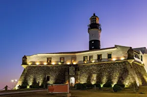 Brazilian Evening Atmosphere Prints: Sunset at the Barra lighthouse