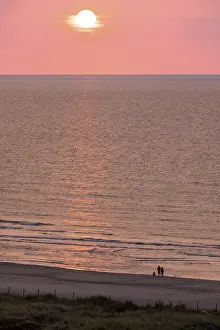 Evening Light In Belgium Prints: Sunset on the beach of De Panne