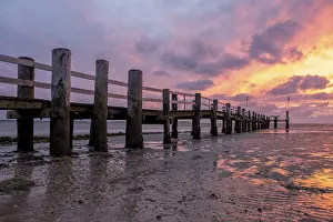 Fohr Island Photography Prints: Sunset on the beach of Utersum