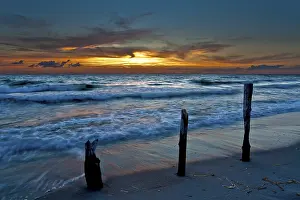 Baltic Sea Coastline Prints: Sunset at the beach, West Beach