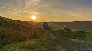 Framed Print : Print of Sunset over a Bench at Buttertubs Pass Framed Print : Print of Sunset over a Bench at Buttertubs Pass