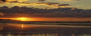 Westport New Zealand Prints: Sunset at Carters Beach, sandy beach