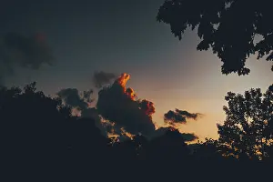 Deserted Austrian Landscape Prints: Sunset, Clouds, Lower Austria, Austria
