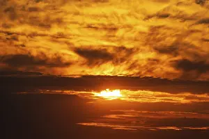 Overcast Sky Germany Prints: Sunset with Cloudy Sky Germany
