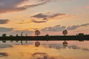Danube River Scenery Prints: Sunset above Danube, Upper Palatinate