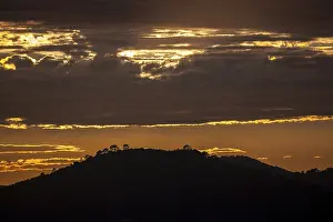 Balearic Islands Evening Sky Prints: Sunset with dark clouds, evening light
