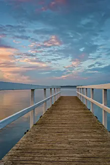 Prints of Sunset at the lake Lower Saxony Prints: Sunset at the Lake Print
