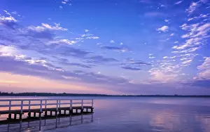 Northern Germany Landscape Prints: Sunset at the lake