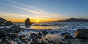 Atmospheric Sunset Scene Prints: Sunset on Marshall's Beach