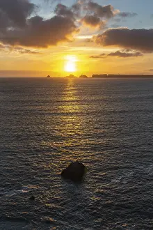 Finistere Departement Prints: Sunset on the Pointe de Dinan, a sublime point