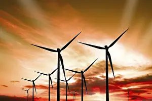 Eco Friendly Energy Source Prints: Sunset Power