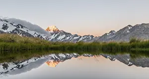 Sealy Tarns Track Prints: Sunset, Reflection in Mountain Lake