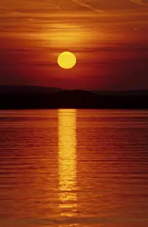 Evening Water Scene Prints: Sunset at the Reichenau