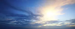 Setting Sun Scene Prints: Sunset sky with sun